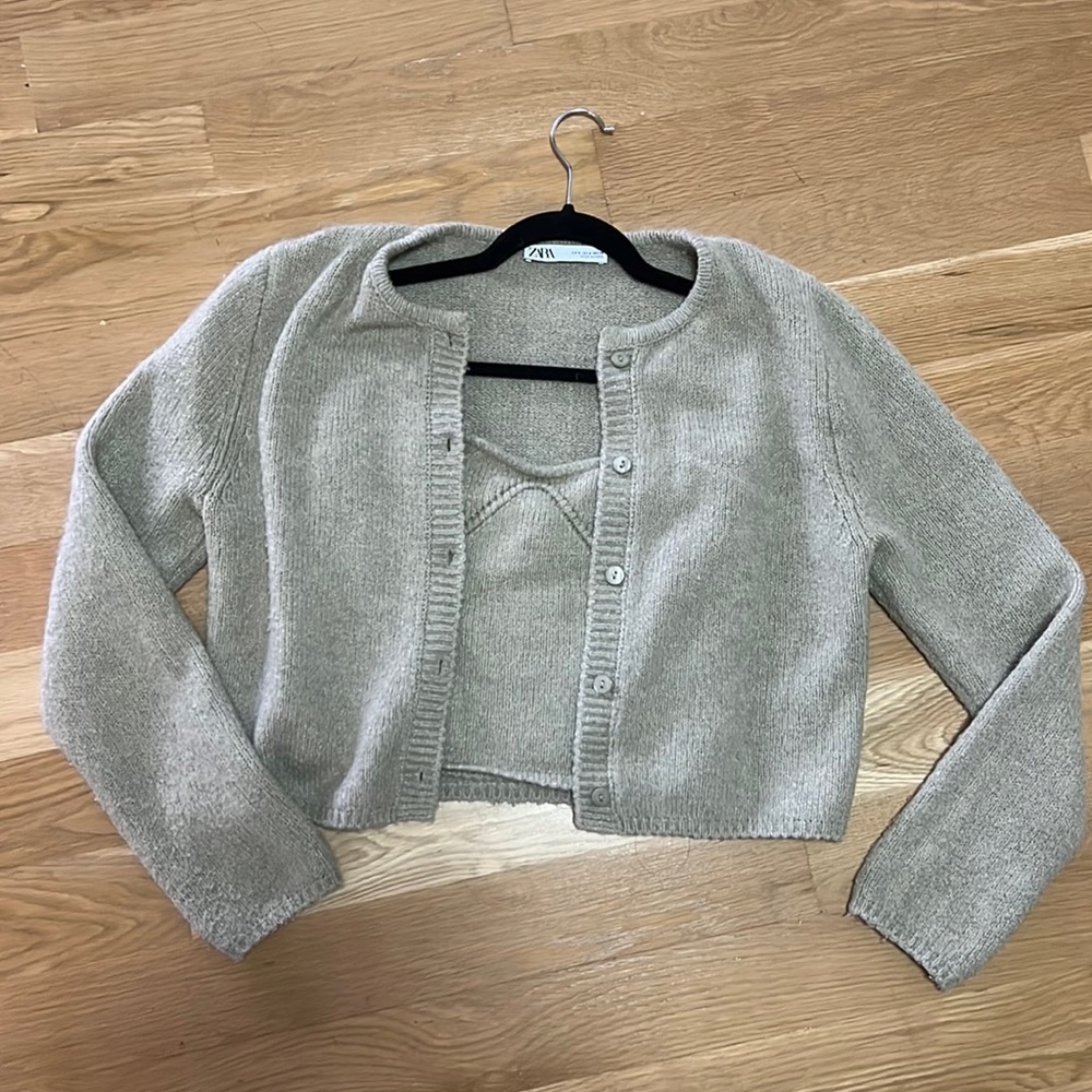 Zara green sweater set